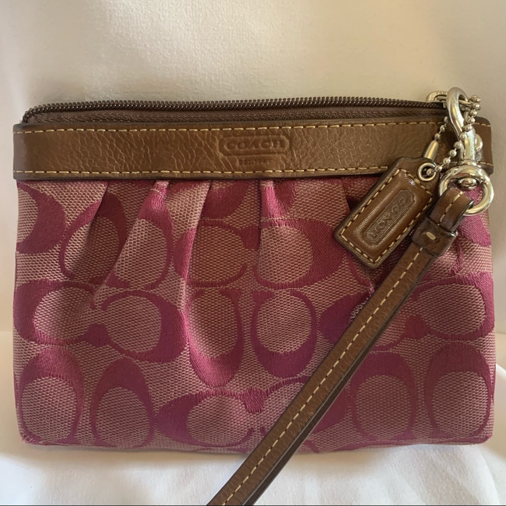 Purple Coach Wristlet